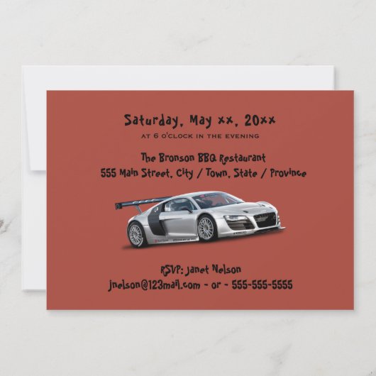 Invitation Drôle Parti de retraite rustique (Dos)