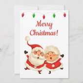 Invitation Drôle Père Noël et Mme Claus Ho Ho Christmas Party (Dos)
