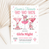 Drôle Père Noël Girls Night Christmas Party Invita