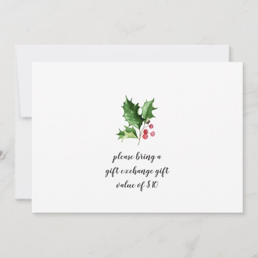 Invitation Drôle Père Noël Reindeer Joyeux Noël (Dos)