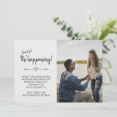 Invitation Drôle photo moderne enfin Fiançailles (Debout devant)