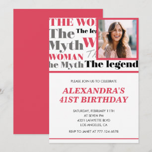 Invitation drôle photo pour 41e anniversaire Conte