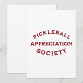 Invitation Drôle Pickleball Dit (Devant / Derrière)