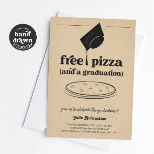 Invitation Drôle Pizza Graduation Party