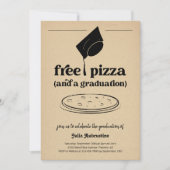 Invitation Drôle Pizza Graduation Party (Devant)