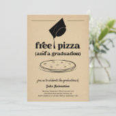 Invitation Drôle Pizza Graduation Party (Debout devant)