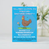 Invitation Drôle poulet rustique illustration (Debout devant)