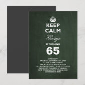 Invitation drôle pour 65 ans avec tableau noir Gar (Devant / Derrière)