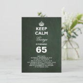 Invitation drôle pour 65 ans avec tableau noir Gar (Debout devant)