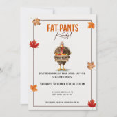 Invitation drôle pour la fête de Friendsgiving Pan (Devant)