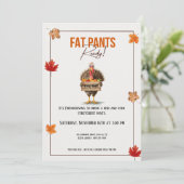 Invitation drôle pour la fête de Friendsgiving Pan (Debout devant)