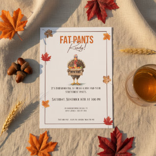 Invitation drôle pour la fête de Friendsgiving Pan
