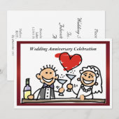 Invitation drôle pour l'anniversaire de mariage (Devant / Derrière)