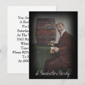 Invitation drôle pour l'enterrement de vie de garç (Devant / Derrière)