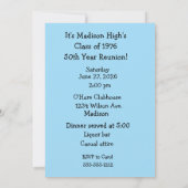 Invitation drôle pour les 50 ans de retrouvailles (Dos)