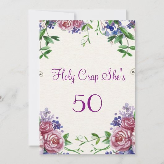 Invitation drôle pour un 50e anniversaire (Devant)
