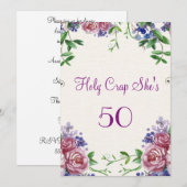 Invitation drôle pour un 50e anniversaire (Devant / Derrière)