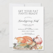 Invitation drôle pour un festin de Friendsgiving (Devant)