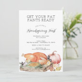 Invitation drôle pour un festin de Friendsgiving (Debout devant)