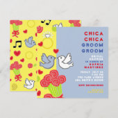 Invitation drôle pour une douche de mariée estival (Devant / Derrière)