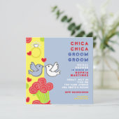 Invitation drôle pour une douche de mariée estival (Debout devant)
