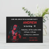 Invitation drôle pour une fête (Debout devant)