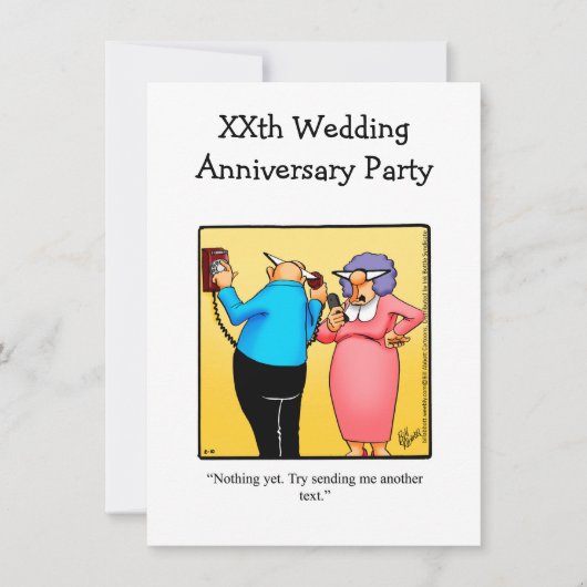Invitation drôle pour une fête d'anniversaire de m (Devant)