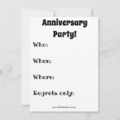 Invitation drôle pour une fête d'anniversaire de m (Dos)