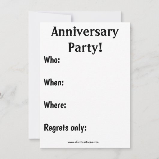 Invitation drôle pour une fête d'anniversaire de m (Dos)