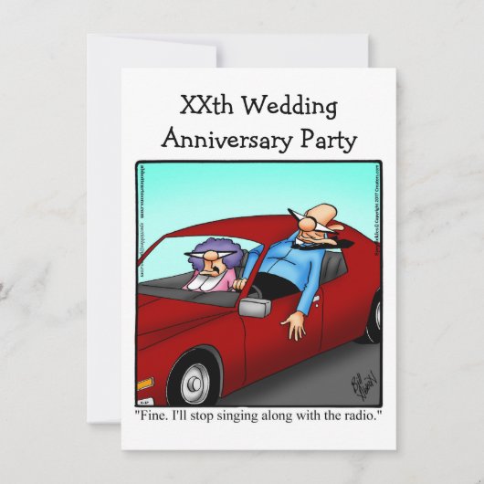 Invitation drôle pour une fête d'anniversaire de m (Devant)