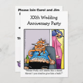 Invitation drôle pour une fête d'anniversaire de m (Devant / Derrière)