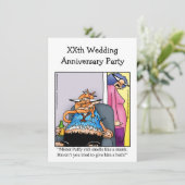 Invitation drôle pour une fête d'anniversaire de m (Debout devant)