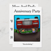 Invitation drôle pour une fête d'anniversaire des  (Devant / Derrière)