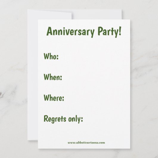 Invitation drôle pour une fête d'anniversaire sur (Dos)