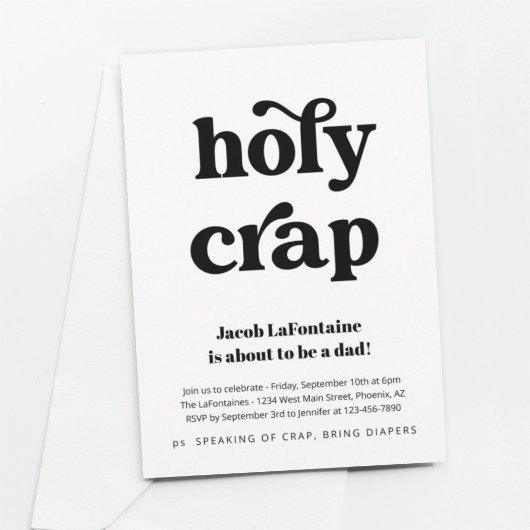 Invitation drôle pour une fête de couches pour pap