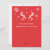 Invitation drôle pour une fête de Noël avec des re (Dos)