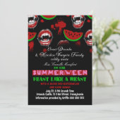 Invitation drôle pour une fête de Summerween Vampi (Debout devant)