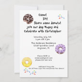 Invitation Drôle Rottweiler Chien Donuts Anniversaire (Dos)