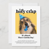 Invitation Drôle Saint merde animal chat Chien Gotcha Jour (Devant)