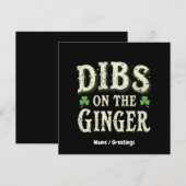 Invitation Drôle Saint Patrick's Day "Dibs on the Ginger" (Devant / Derrière)
