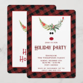 Invitation Drôle saint renne fête fêtes invit (Devant / Derrière)