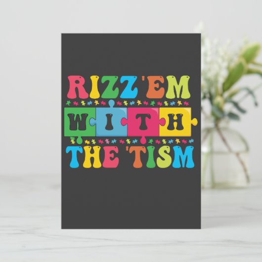 Invitation Drôle  Sensibilisation à l'autisme Rizz'em avec Th (Debout devant)