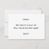 Invitation Drôle, seras-tu mon témoin Bière Humour (Dos)