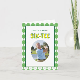 Invitation Drôle Six-tee Golf 60e Anniversaire