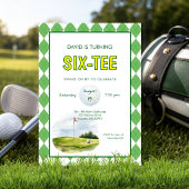 Invitation Drôle Six-tee Golf 60e Anniversaire