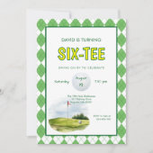 Invitation Drôle Six-tee Golf 60e Anniversaire (Devant)