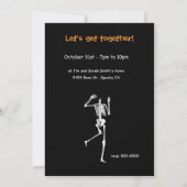 Invitation Drôle Skeletons Halloween - S'Il Vous Plaît Rejoig (Dos)