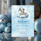 Invitation Drôle sommeil nuage d'ours en peluche neuf Baby sh