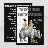 Invitation Drôle Steampunk gothique (Devant / Derrière)