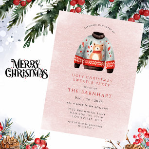 Invitation Drôle Tacky Ugly Christmas Sweater Party